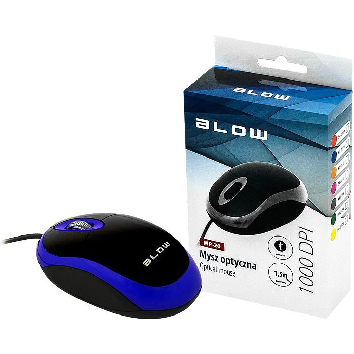 Blow MP-20 Optikai Egér USB Kék (84-012#)