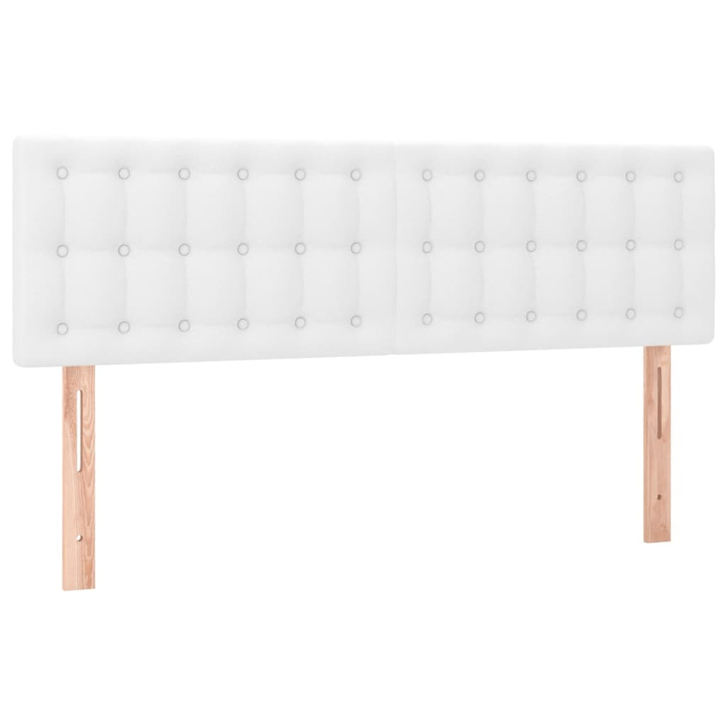 2 db fehér műbőr fejtámla 72 x 5 x 78/88 cm (346465)