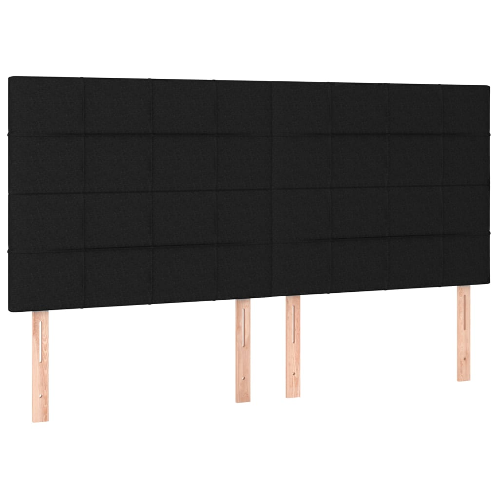 4 db fekete szövet fejtámla 90x5x78/88 cm (3116348)
