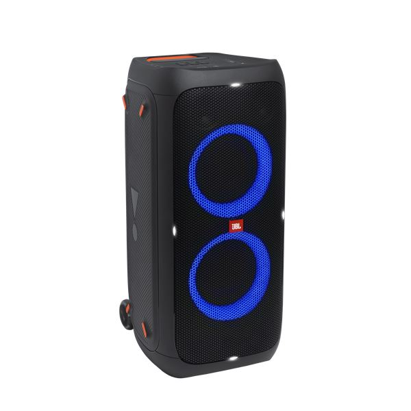 Аудио система JBL Partybox 310, Преносима, Bluetooth, USB, IPX4, Pro Sound, Sound effects, Karaoke, 18H, Черен