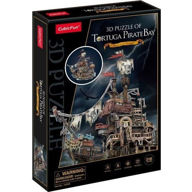 CUBICFUN 3D puzzle játék 218 darabos Tortuga Pirate Bay (GXP-859894)