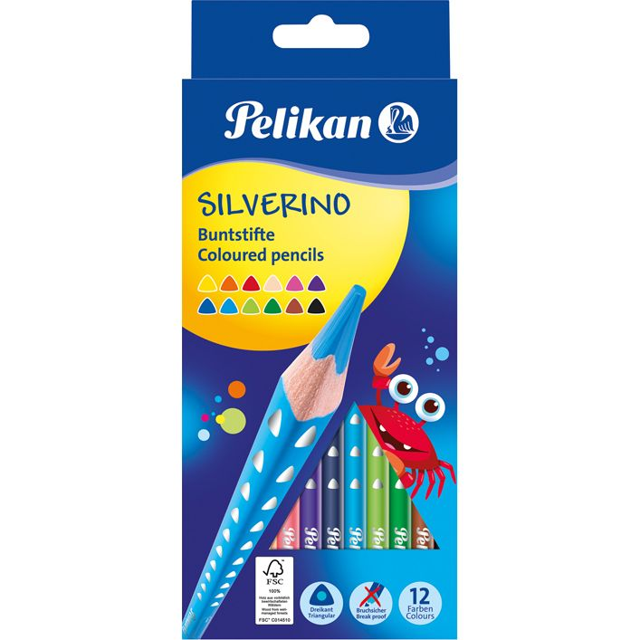 Pelikan: Trio Silverino színes ceruza (12 db/csomag) (700634)