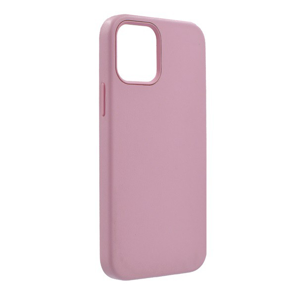 Műanyag telefonvédő (bőr hatású bevonat, mikrofiber plüss belső, kamera védelem) RÓZSASZÍN [Apple iPhone 12 Pro Max] (5996591078960)
