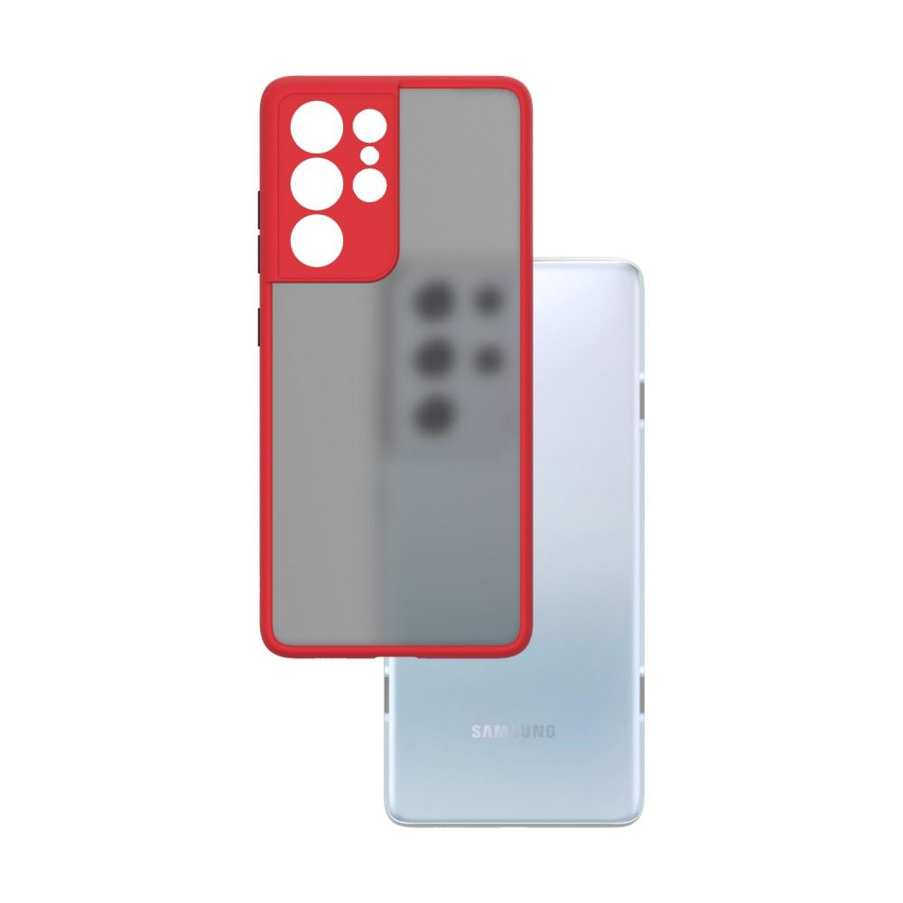 Cellect Samsung Galaxy S21 Ultra tok piros-fekete (CEL-MATT-S21U-RBK) (CEL-MATT-S21U-RBK)