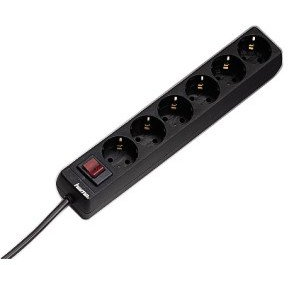 Hama 00030394 overspændingsbeskytter Sort 6 AC stikkontakt(er) 230 V 1,4 m