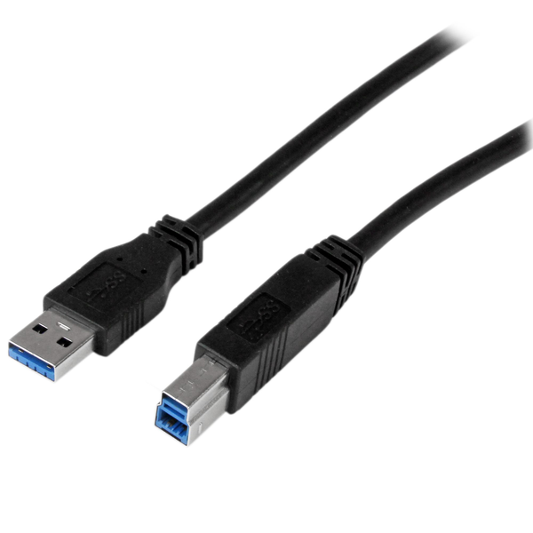StarTech.com USB3CAB1M USB-kabel USB 3.2 Gen 1 (3.1 Gen 1) USB A USB B Zwart