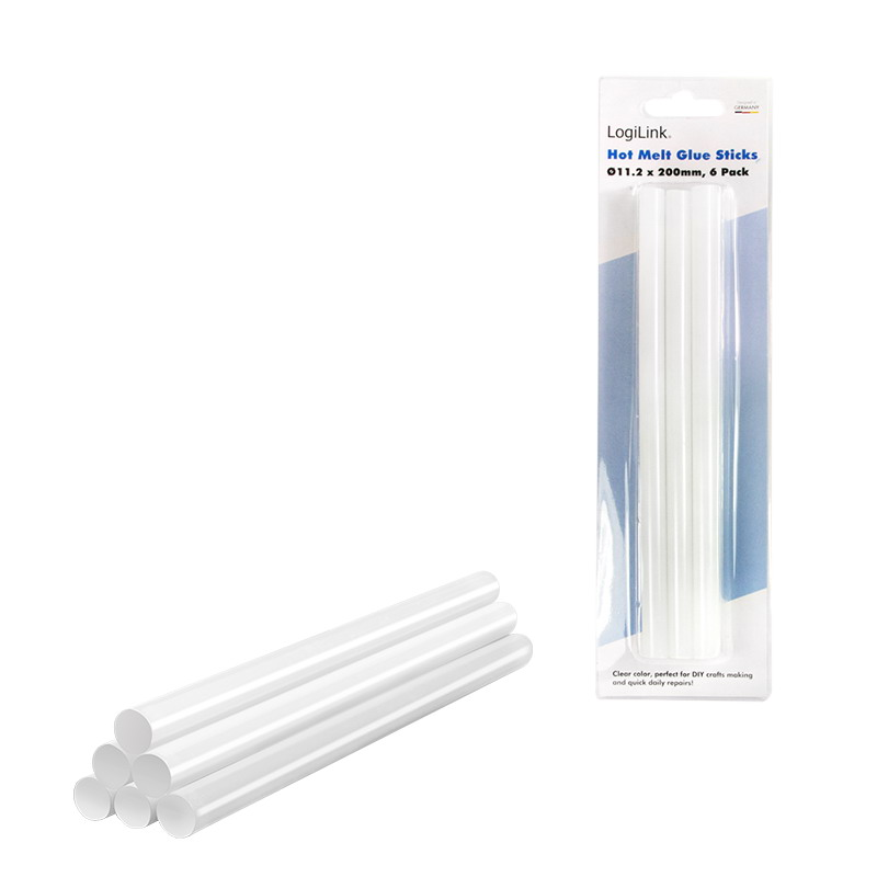 Logilink Ragasztó pisztoly rudak O11,2 mm, 6 db, WZ0052-hez alkalmas (WZ0055) (WZ0055)