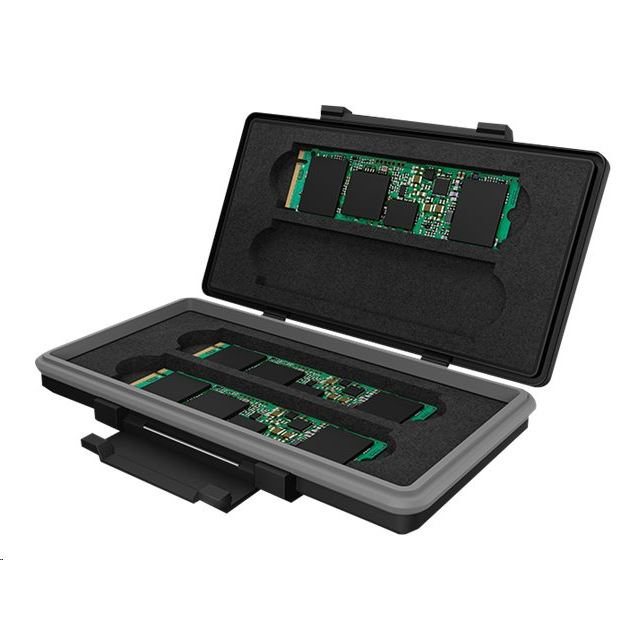 ICY BOX IB-AC620-M2 hordtáska Kemény fedelű tok Fekete (IB-AC620-M2)