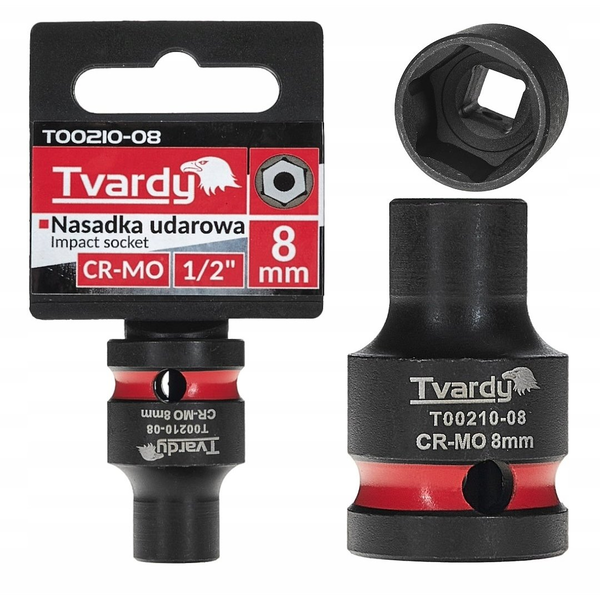 Tvardy Nasadka udarowa 1/2" 6-kąt 8mm CR-MO (10/200)