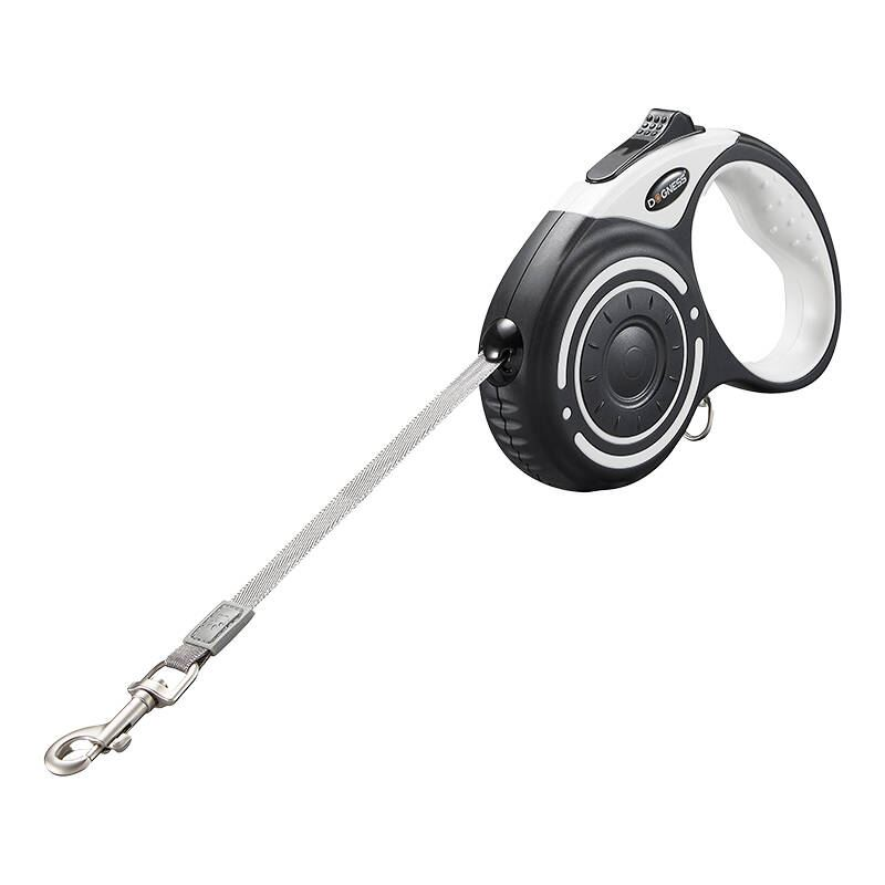 Dogness JS04 automata 5 m-es póráz zseblámpával szürke-fekete (843775119498) (JS04 Grey)