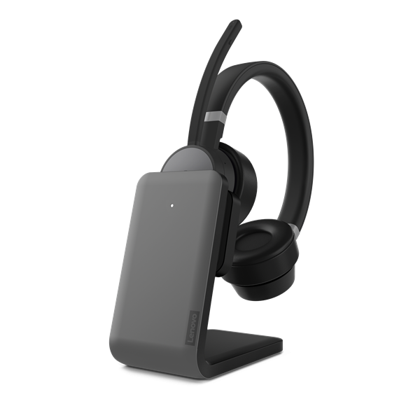 Lenovo Go Wireless ANC Auriculares Inalámbrico y alámbrico Diadema Oficina/Centro de llamadas USB Tipo C Bluetooth Base de carga Negro