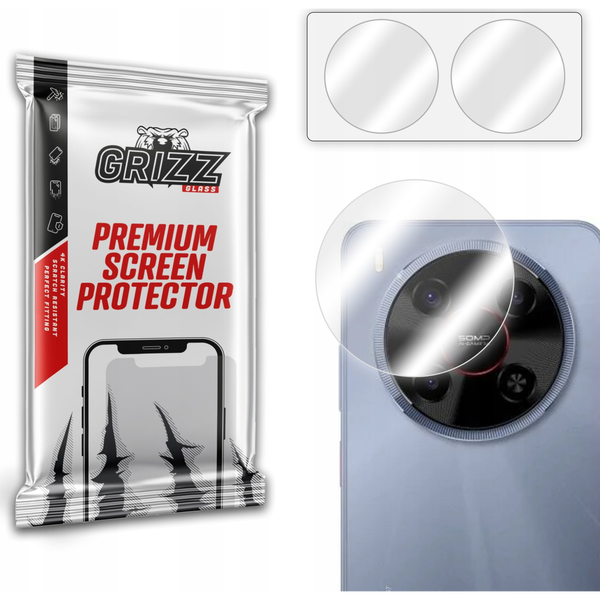 Szkło na aparat GrizzGlass HybridGlass Camera do ZTE Blade V70 Max [2 PACK]