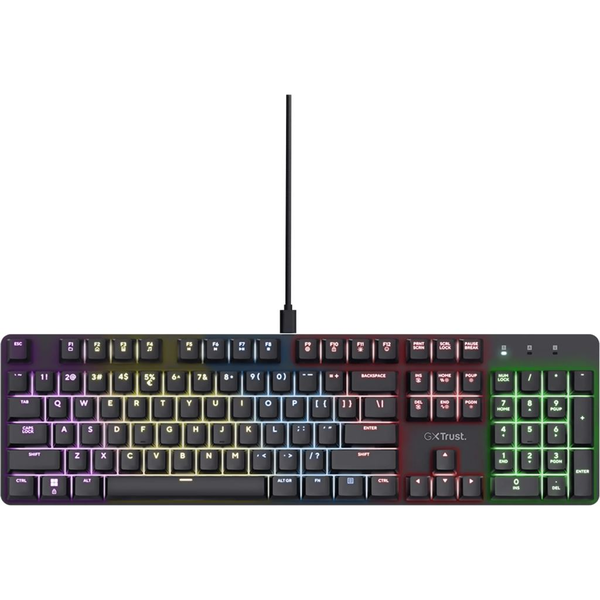Trust GXT 871 Zora toetsenbord Gamen USB QWERTZ Hongaars Zwart