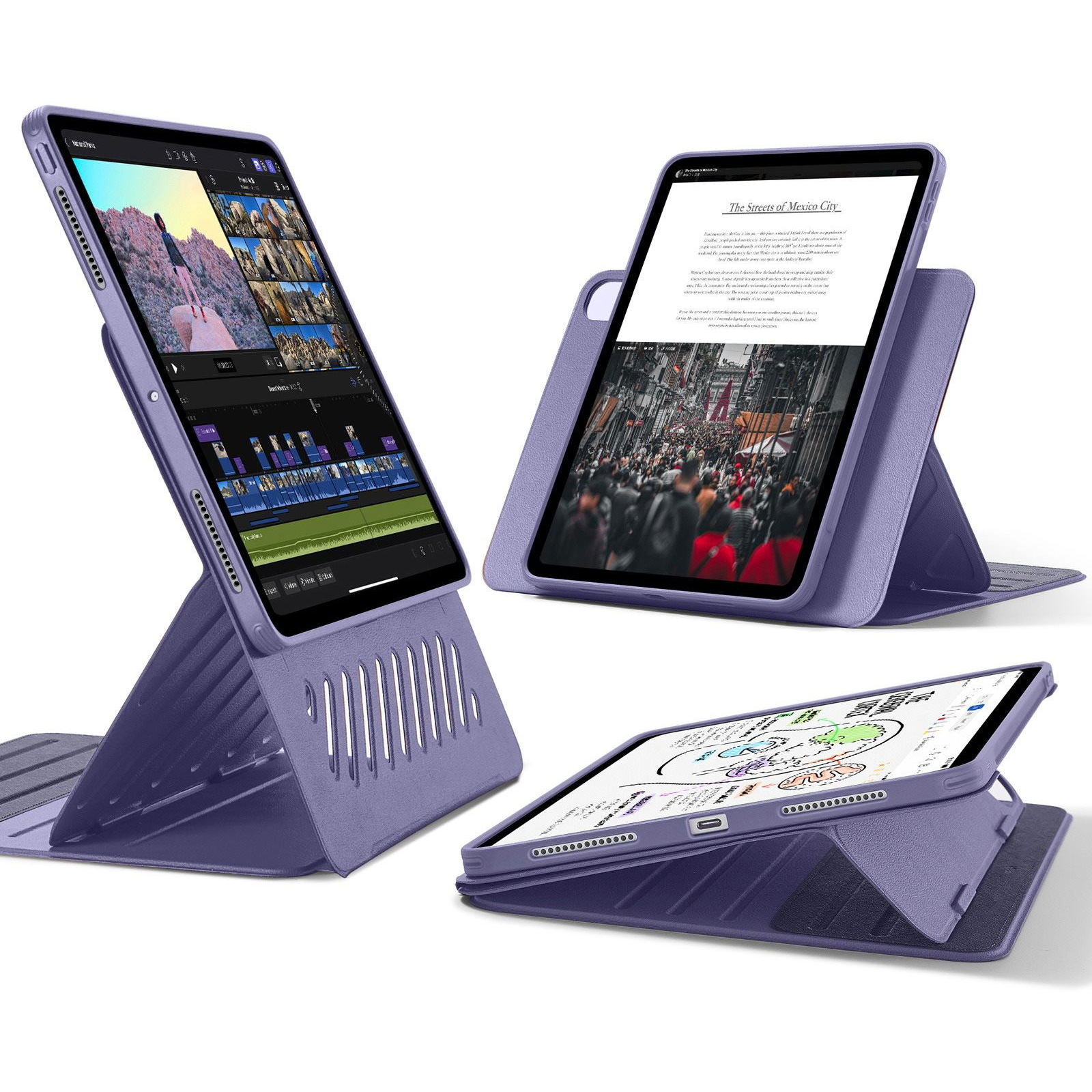 ESR Shift Magnetic Case, Compatible with iPad Pro 13 (2024), Purple (1B2030406)