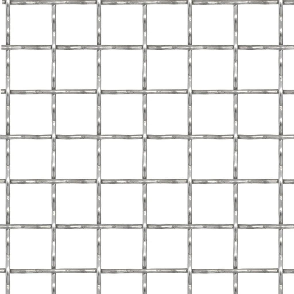 krimpelt rozsdamentes acél kerti drótkerítés 50x50cm 11x11x2mm (142286)