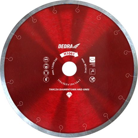  Dedra Tarcza HRD GRES super cienka do twardej ceramiki 125x22,2mm (H1062)