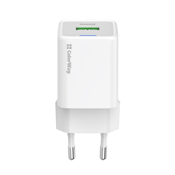 ColorWay 053PD USB-A / USB-C Hálózati gyorstöltő 30W - Fehér (CW-CHS053PD-WT)