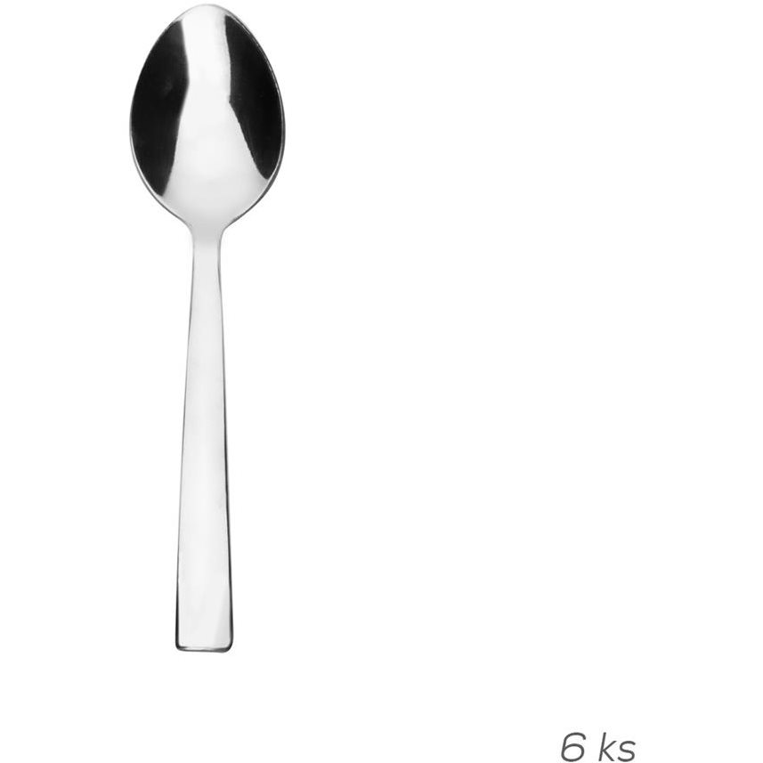 PLAIN Rozsdamentes acél mokkáskanál 6 db (143615)