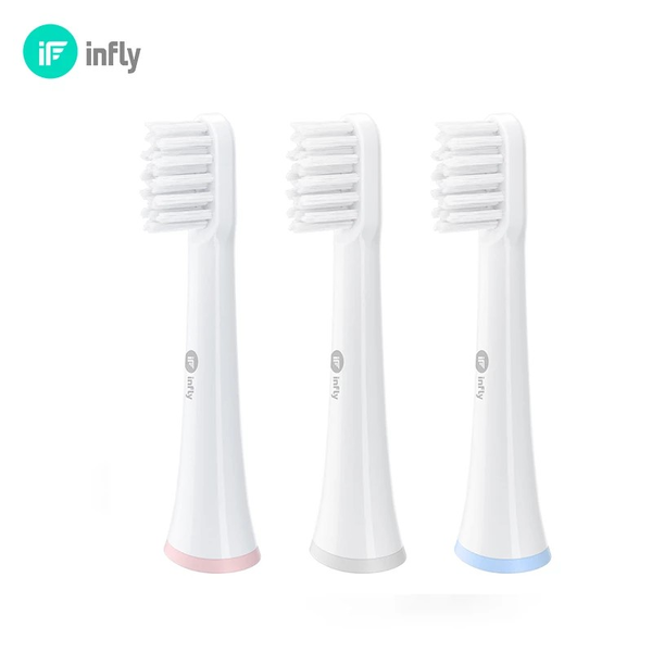 Infly P20C Elektromos Fogkefe Pótfej - Fehér (3db)