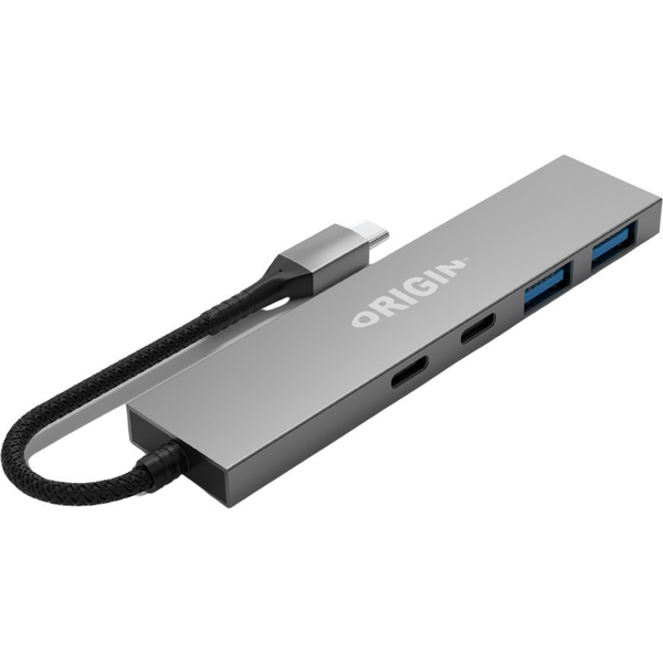 Origin Storage Origin 4 Ports - 2 USB3.2 & 2 Type C Gen1 Hub Ledningsført USB 3.2 Gen 1 (3.1 Gen 1) Type-A + Type-C Grå
