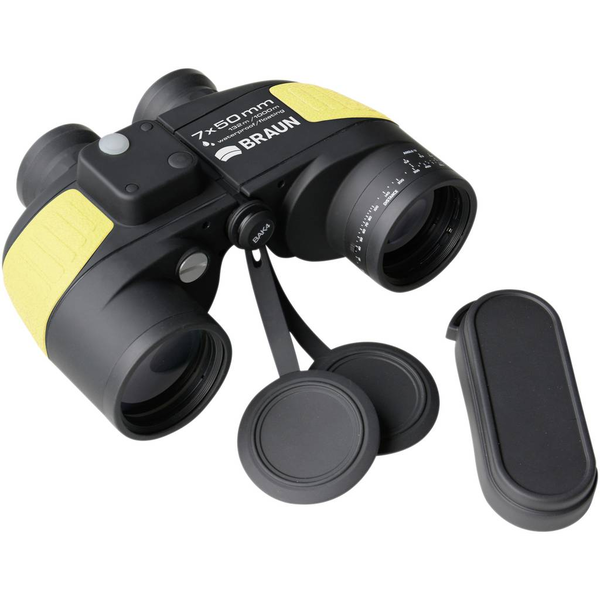 Braun Marine Binoculars kikkert BaK-4 Porro Sort, Gul