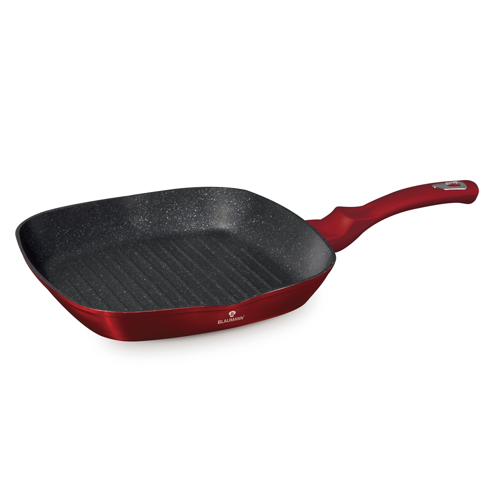 Blauman BL-3982 Grill serpenyő 28cm - Piros (BL-3982)
