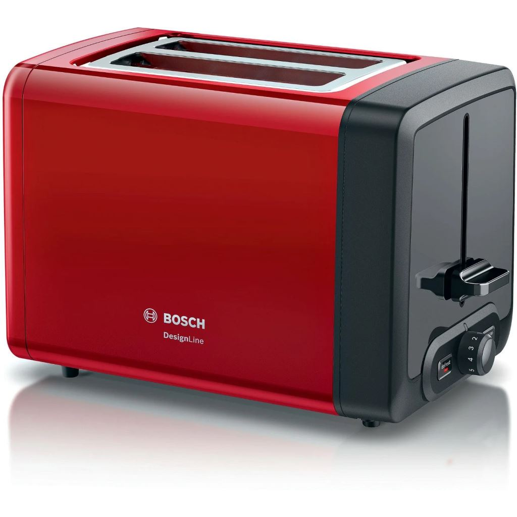 Bosch TAT4P424 DesignLine kenyérpirító piros (TAT4P424)