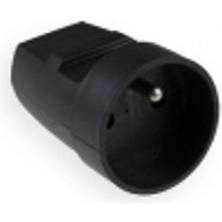 Elgotech Gniazdo przenośne z/u 16A 250V czarne G-10-2