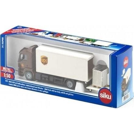 Siku MAN Truck with box body and tail lift Lastbil/trailer model Formonterede 1:50