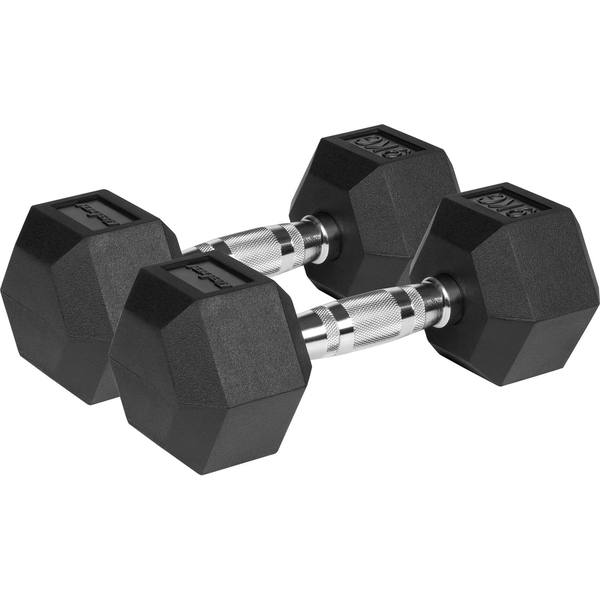 Hex 2X9 kg-Os Gumírozott Öntöttvas Súlyzók Rebel Active