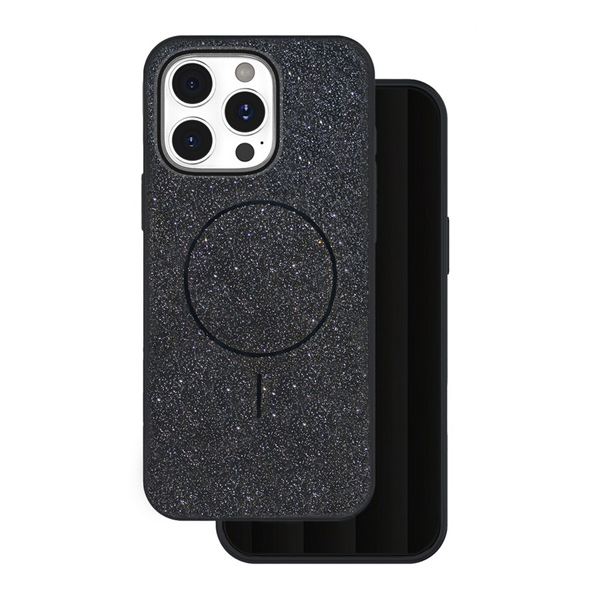 Szilikon telefonvédő (műanyag hátlap, kameravédő, MagSafe, csillogó) FEKETE Apple iPhone Air "Gigapack csomagolás" (GP-173592)