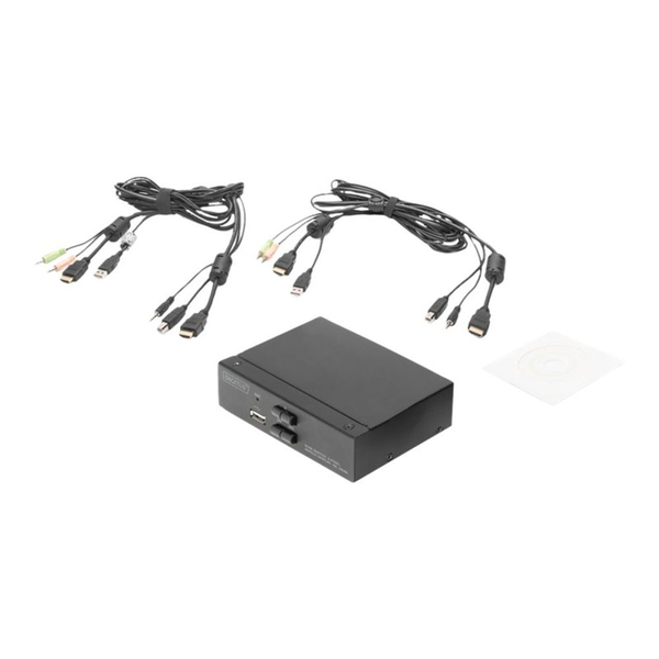 Digitus KVM Switch 2 Port HDMI Single Display 4K