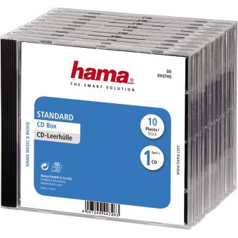 Hama CD Jewel Case Standard, Pack 10 1 lemezek Átlátszó (44746)