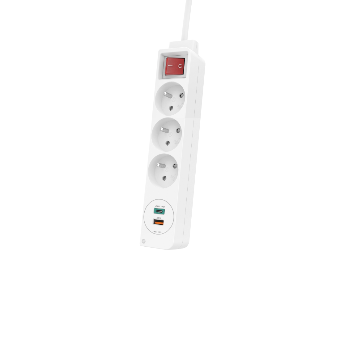 Hama 250V Elosztó 3 aljzatos 1.4m - Fehér (P2223185)