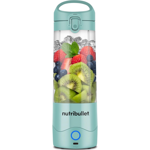 Преносим блендер Nutribullet® NBP003LBL, Чаша 475 мл, USB-C, Светлосин