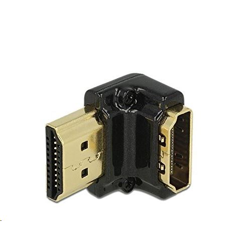 DeLOCK HDMI-A/HDMI-A male, F/M, 90° černá