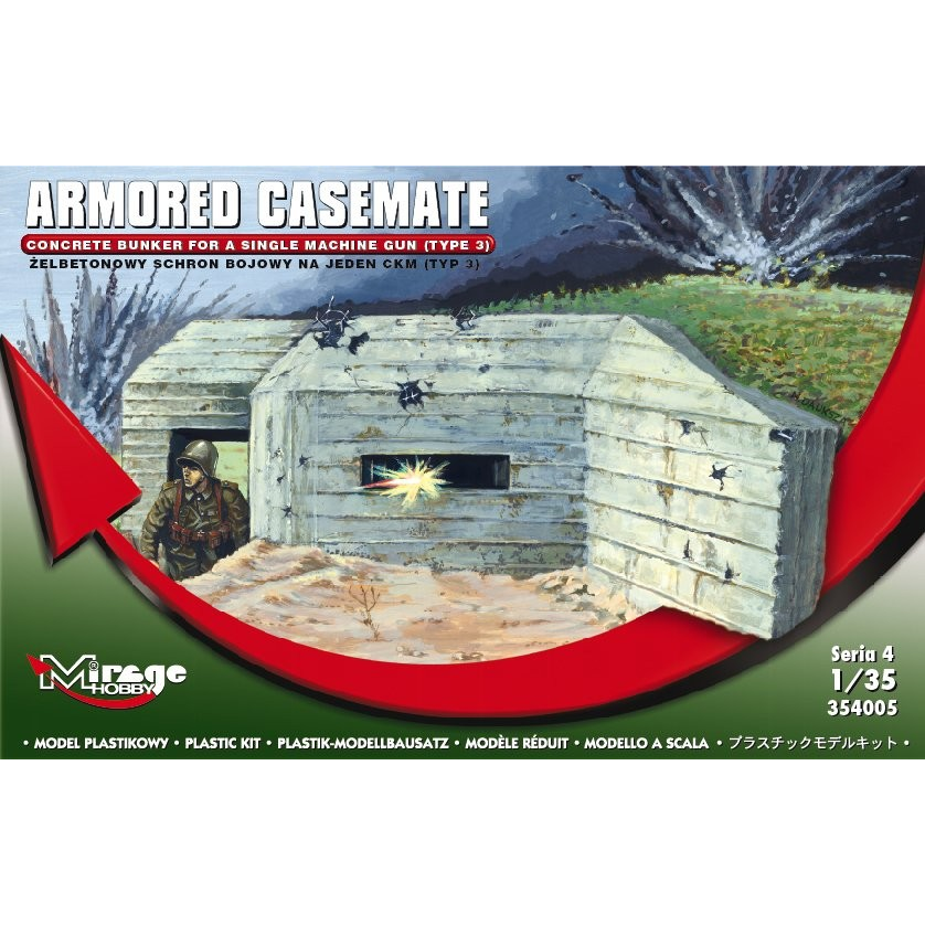 Mirage Hobby Páncélozott bunker műanyag modell (1:35) (354005)