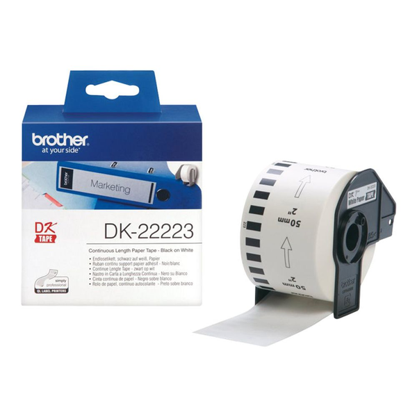 Brother continuous labels DK-22223 - Black on white