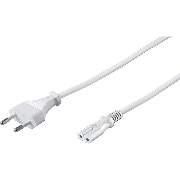 Microconnect PE030720W cavo di alimentazione Bianco 2 m Spina di alimentazione di tipo C Accoppiatore C7