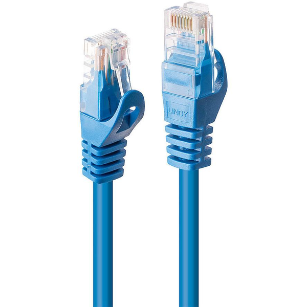 Lindy RJ-45/RJ-45 Cat6 5m netværkskabel Blå U/UTP (UTP)