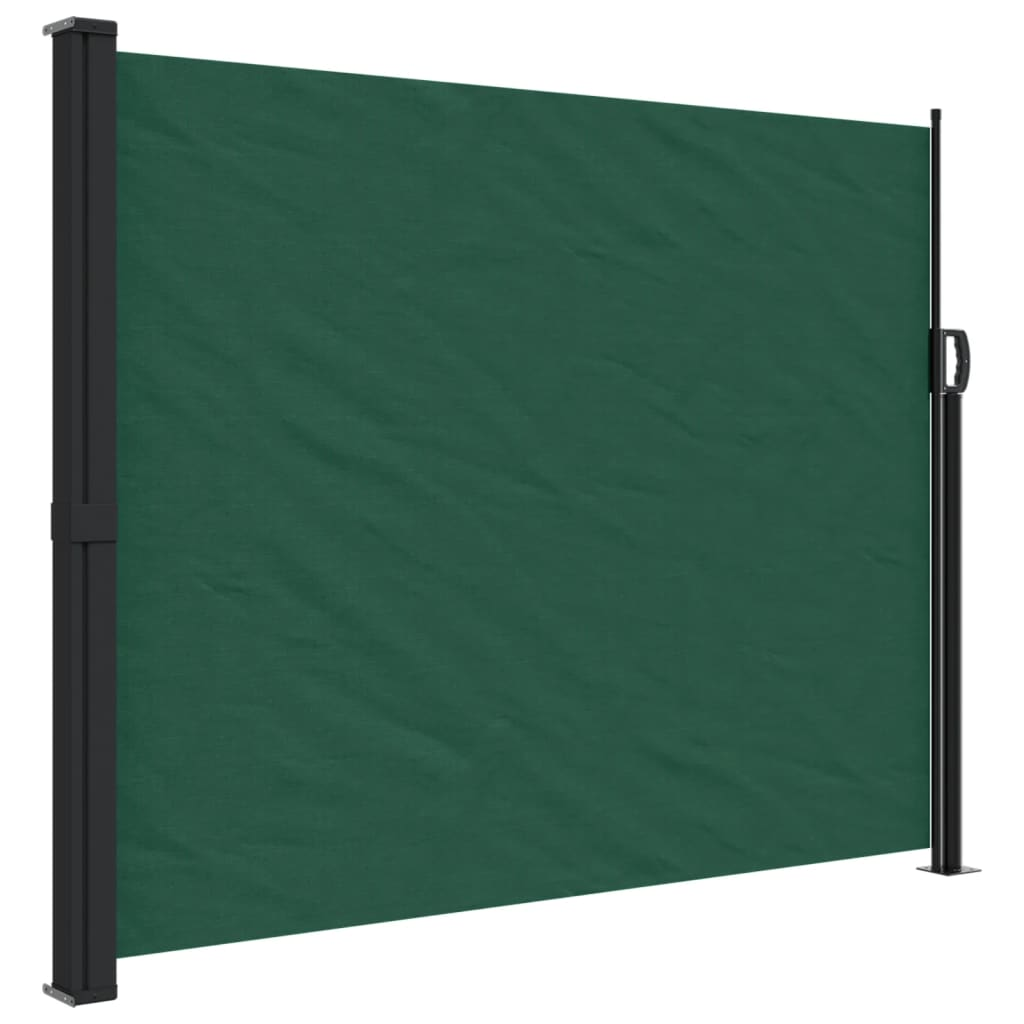 sötétzöld behúzható oldalsó napellenző 160 x 600 cm (4004530)