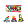 SET OF 3 FUNNY MONSTERS CONSTRUCTION MACHINES WITH FRICTION
