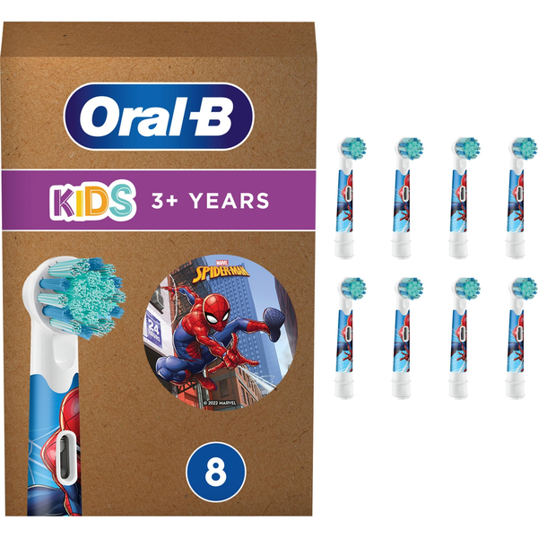 Резервна електрическа четка за зъби Oral-B Spiderman, 8 бр