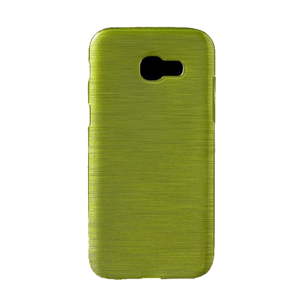 Szilikon telefonvédő (szálcsiszolt minta) ZÖLD [Samsung Galaxy A3 (2017) SM-A320F] (5996457677016)