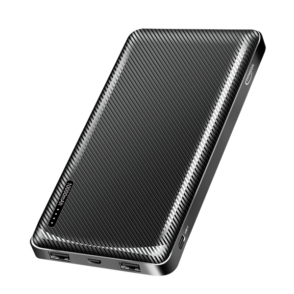 Typhoon Powerbank 10000 mAh, 2xUSB-A, USB-C, micro-USB, LED displej