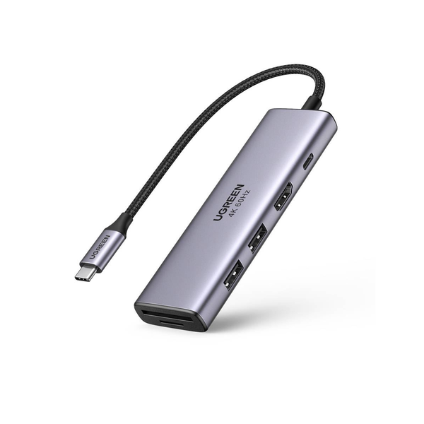 Ugreen 6-in-1 USB-C Hub USB Type-C Zilver