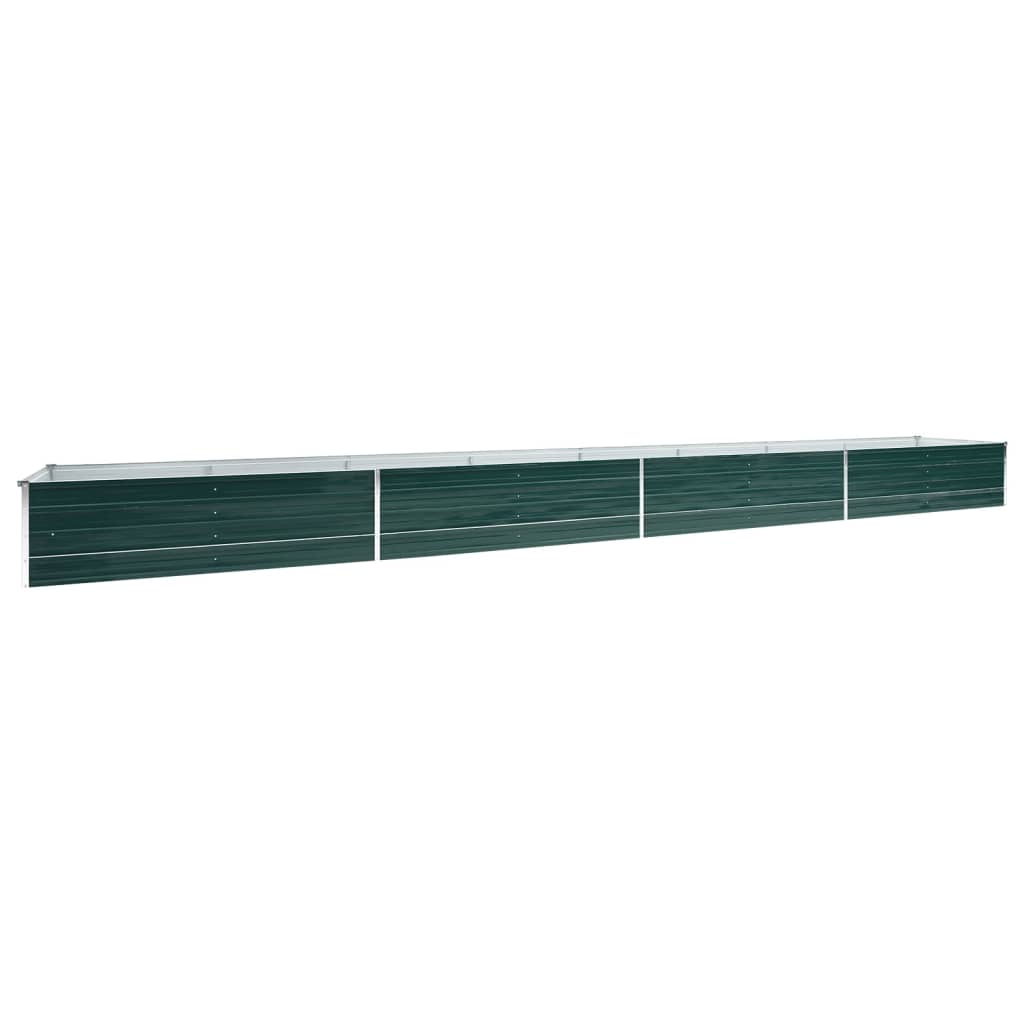 zöld horganyzott acél kerti magaságyás 600 x 80 x 45 cm (47073)