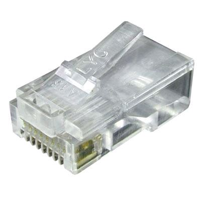 Plug de baterie, LogiLink RJ45, 100 buc, Transparent