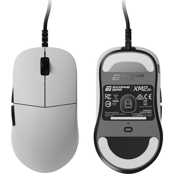ENDGAME-GEAR XM2 8K mouse alb cu fir pentru jocuri 26000 DPI