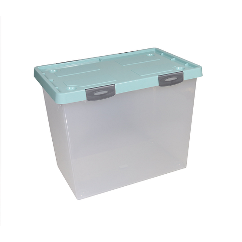 Flair Big Box Műanyag Tárolódoboz 75L - Zöldeskék (80110)